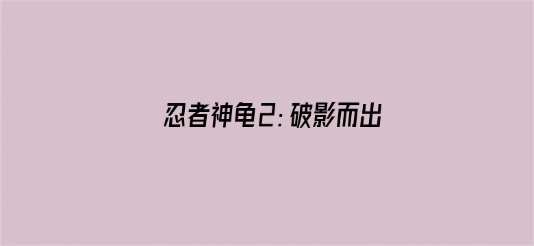 忍者神龟2：破影而出